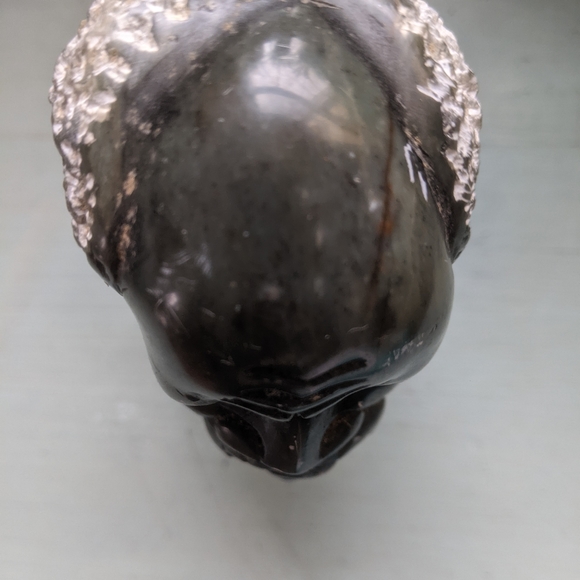 African Soapstone Male Bust Carved Sculpture - Picture 9 of 16